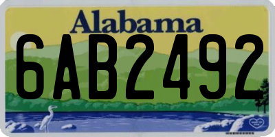 AL license plate 6AB2492