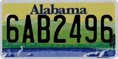 AL license plate 6AB2496