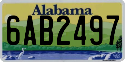AL license plate 6AB2497