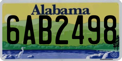 AL license plate 6AB2498