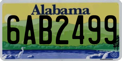 AL license plate 6AB2499
