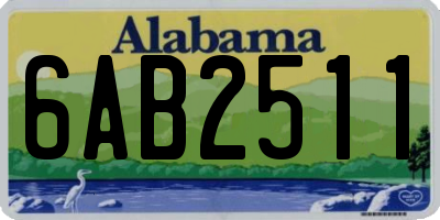 AL license plate 6AB2511