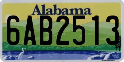 AL license plate 6AB2513