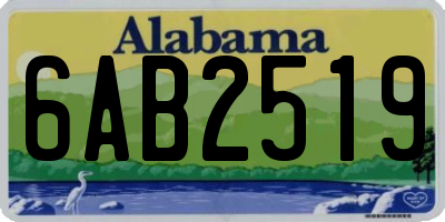 AL license plate 6AB2519