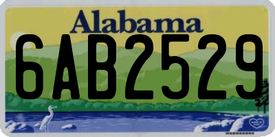 AL license plate 6AB2529