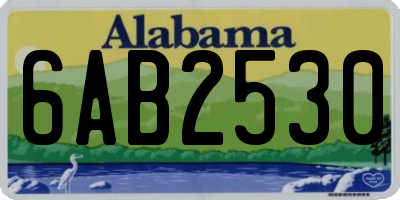 AL license plate 6AB2530
