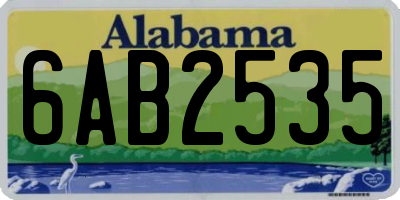 AL license plate 6AB2535