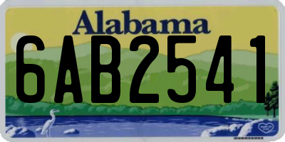 AL license plate 6AB2541