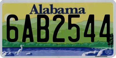 AL license plate 6AB2544