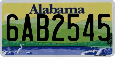 AL license plate 6AB2545