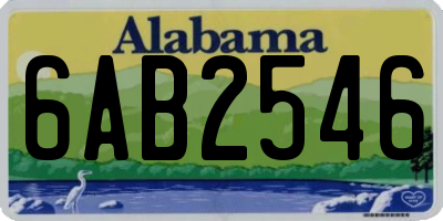 AL license plate 6AB2546
