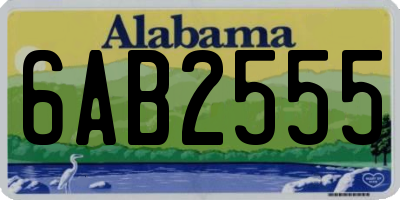 AL license plate 6AB2555