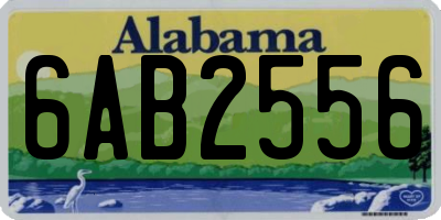 AL license plate 6AB2556