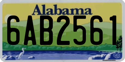 AL license plate 6AB2561