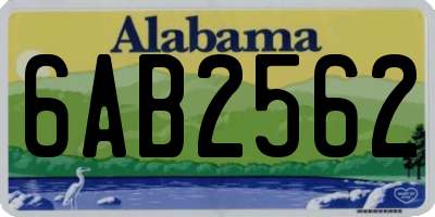 AL license plate 6AB2562