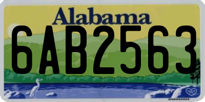 AL license plate 6AB2563