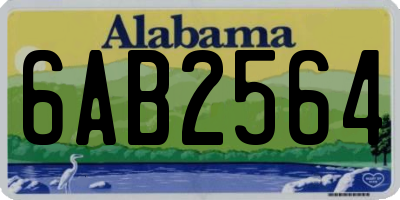 AL license plate 6AB2564