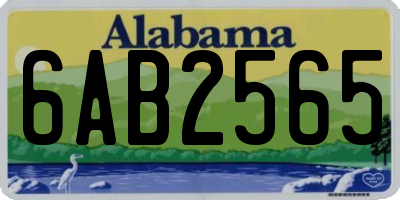 AL license plate 6AB2565