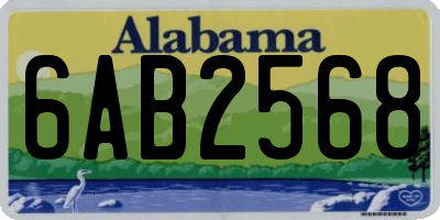 AL license plate 6AB2568