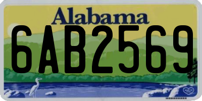 AL license plate 6AB2569