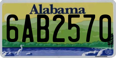 AL license plate 6AB2570