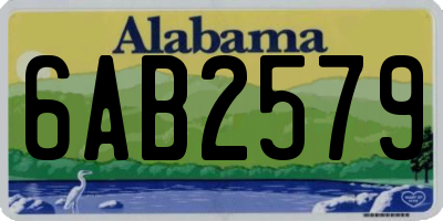 AL license plate 6AB2579
