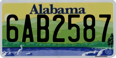 AL license plate 6AB2587
