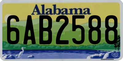AL license plate 6AB2588