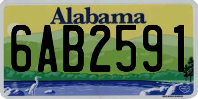 AL license plate 6AB2591