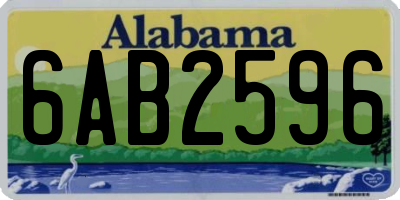 AL license plate 6AB2596
