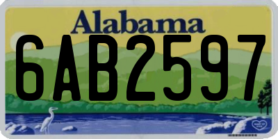 AL license plate 6AB2597