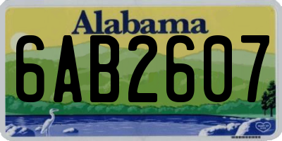 AL license plate 6AB2607