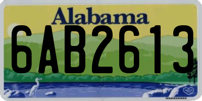 AL license plate 6AB2613