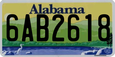 AL license plate 6AB2618