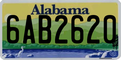 AL license plate 6AB2620