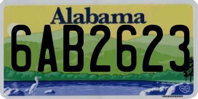 AL license plate 6AB2623
