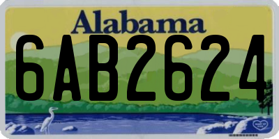 AL license plate 6AB2624