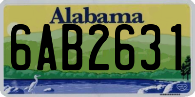 AL license plate 6AB2631