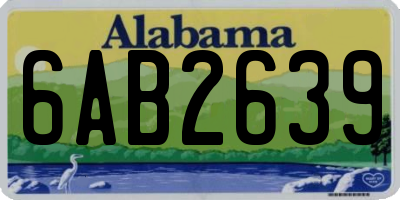 AL license plate 6AB2639