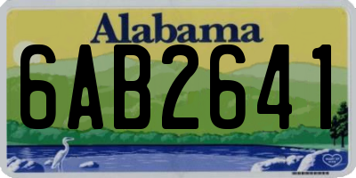 AL license plate 6AB2641