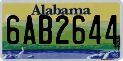 AL license plate 6AB2644