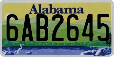 AL license plate 6AB2645