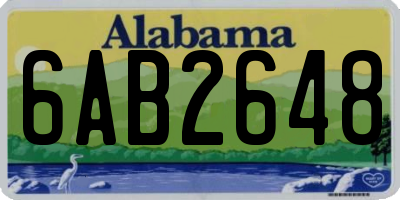 AL license plate 6AB2648