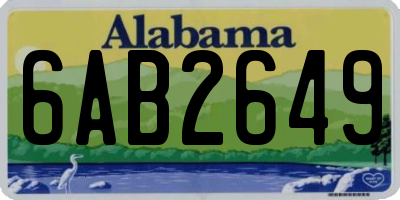 AL license plate 6AB2649