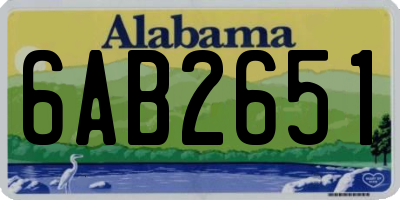 AL license plate 6AB2651