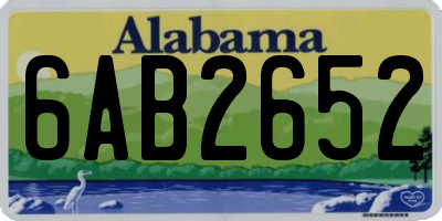 AL license plate 6AB2652