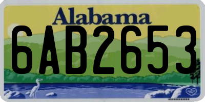 AL license plate 6AB2653