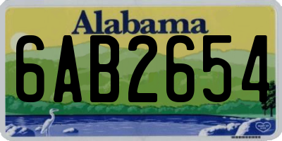 AL license plate 6AB2654
