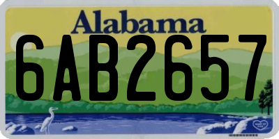 AL license plate 6AB2657