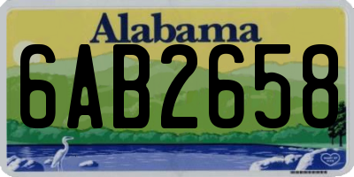 AL license plate 6AB2658